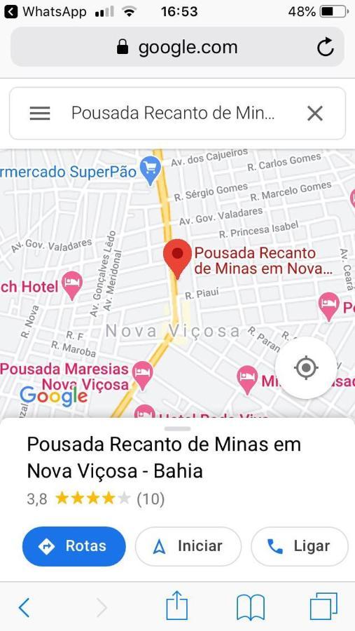 Pousada Recanto De Minas Nova Viçosa Zewnętrze zdjęcie